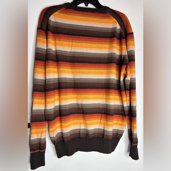 San & Fa Sweaters | Striped Fall Colors Wool Acrylic Blend Size Large - Picture 2 of 6